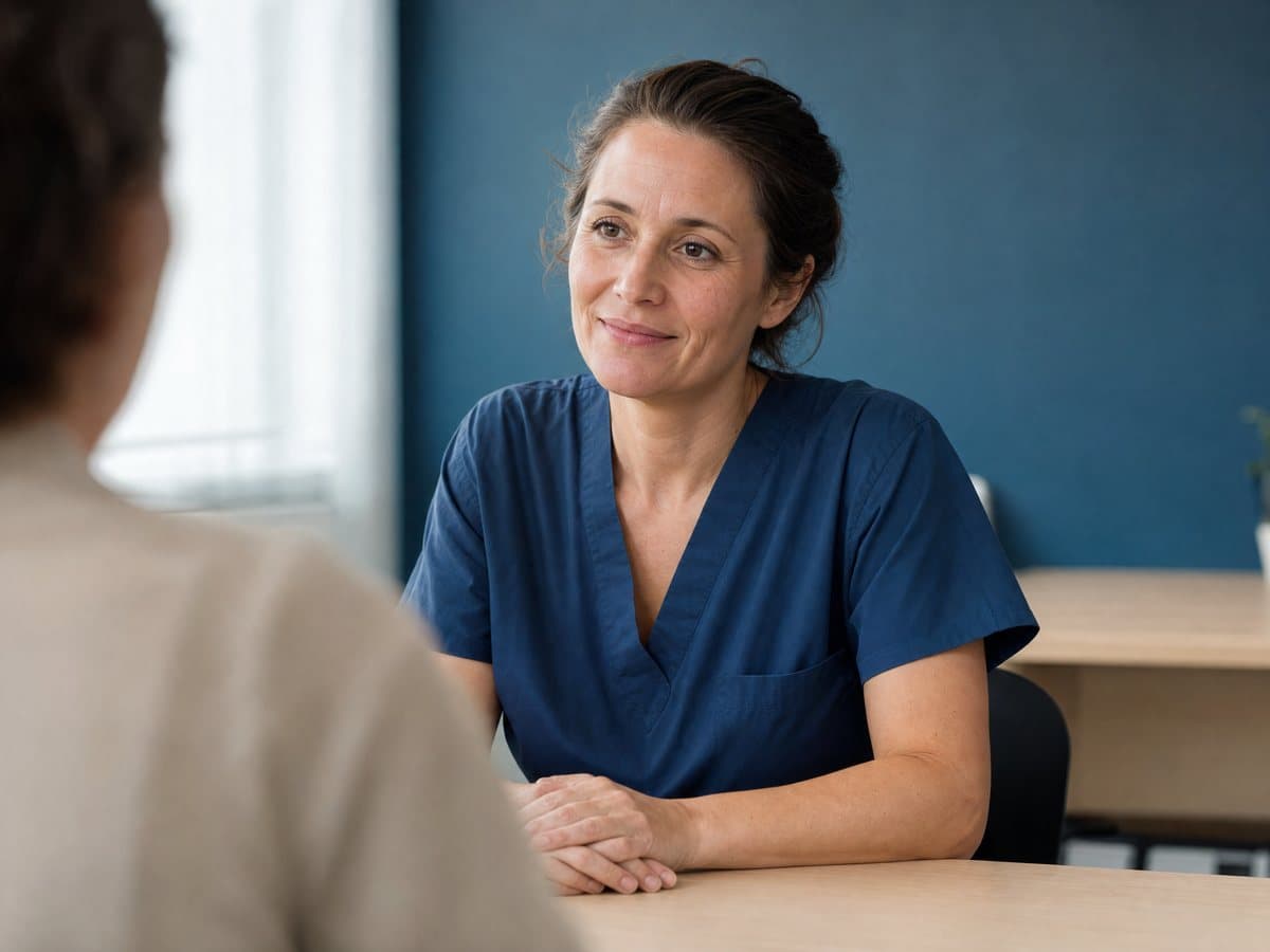 Une chirurgienne en consultation, à l'écoute de sa patiente.